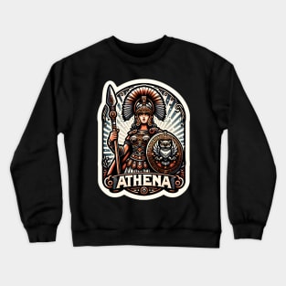 Athena: Majestic Greek Goddess of Wisdom and War Crewneck Sweatshirt